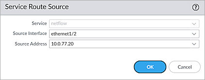Screenshot of Palo Alto, NetFlow Service 1